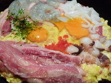 Mixed okonomiyaki