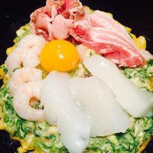 Scallion okonomiyaki Scallion okonomiyaki