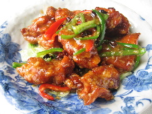 Fried chicken with herbs and spices