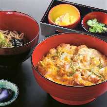 Oyako chicken and egg rice bowl meal set