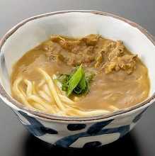 Wheat noodles in a curry broth