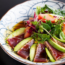 Avocado and seafood salad