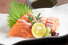 Salmon sashimi