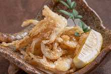 Fried Japanese glass shrimp