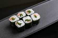 Plum perilla sushi rolls