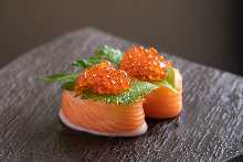 Salmon and roe