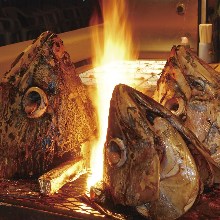 Grilled fish head