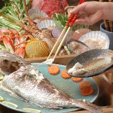 Steamed sea bream