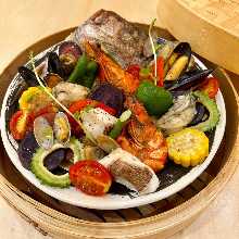 Sea bream and vegetable acqua pazza