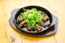 Beef tendon teppanyaki