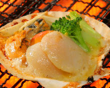 Grilled scallop with butter