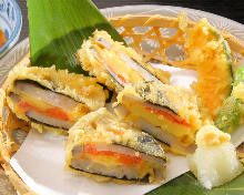 Deep-fried stuffed lotus root