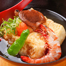 Deep-fried tofu in broth