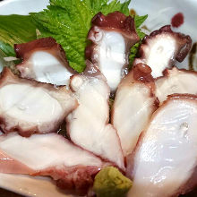 Chopped octopus