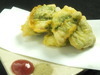 Chicken Tempura with powdered green tea-flavored salt & plum pulp