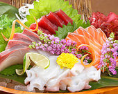 Assorted sashimi