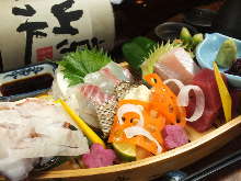 Assorted sashimi