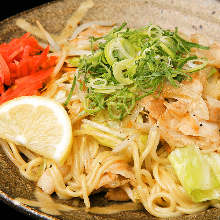 Yakisoba noodles with salt