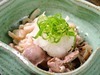 Parboiled chicken skin with ponzu sauce