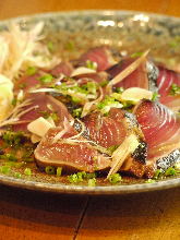 Seared skipjack tuna