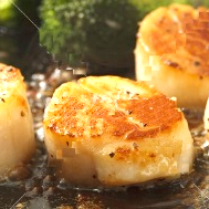 Grilled scallop with butter