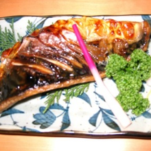 Salted and grilled mackerel