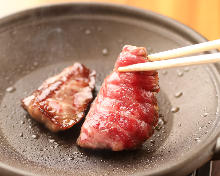 Wagyu beef toban-yaki