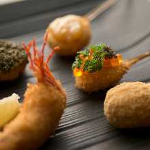 Assorted fried cutlet skewers, 16 kinds