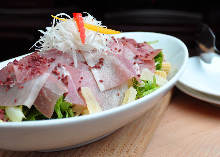 Raw ham salad