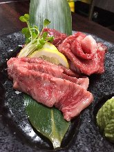 Edible raw beef