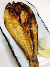 Salted and grilled Atka mackerel