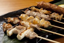 Assorted grilled skewers