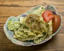 Whitebait and cabbage salad