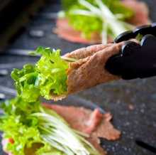 Grilled lean meat shabu-shabu