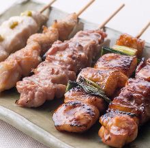 Assorted grilled skewers