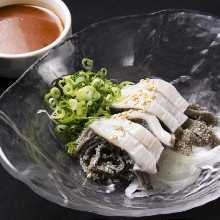 Senmai (omasum) sashimi Senmai (omasum) sashimi