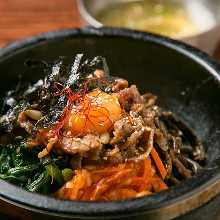 Stone grilled bibimbap