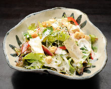 Caesar salad with yamato-mana