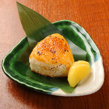 Grilled miso rice ball