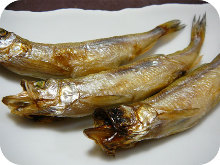 Shishamo smelt with roe