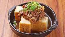 Simmered meat and tofu