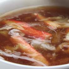 Shark fin soup with crab