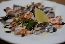 Vegetable and fresh fish Carpaccio