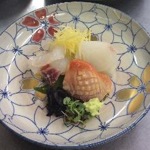 Assorted sashimi of the season