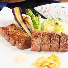 Beef steak set meal