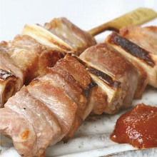 Pork rib skewer