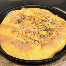 Omelet of spicy cod roe