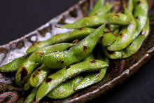 Grilled edamame