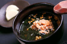 Ago (flying fish) broth chazuke