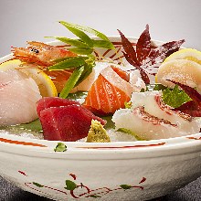 Assorted sashimi of the season